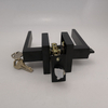 Black Square Zinc Alloy Heavy Duty Privacy Bedroom Tubular Lever Door Handle Locks