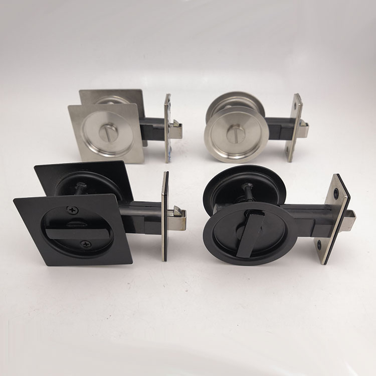 zinc alloy SN accurate sliding door lock without keyword BK bathroom