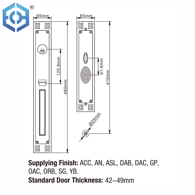 Dim Antique Copper zinc alloy entry door lock luxury designed style door lock for entry door 