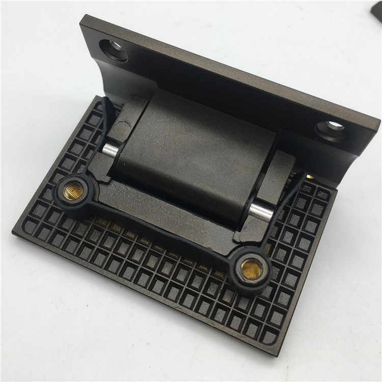 Stainless Steel Fancy Satin Finish Black Color Bathroom Hinge Glass To Wall Glass Shower Door Hinge
