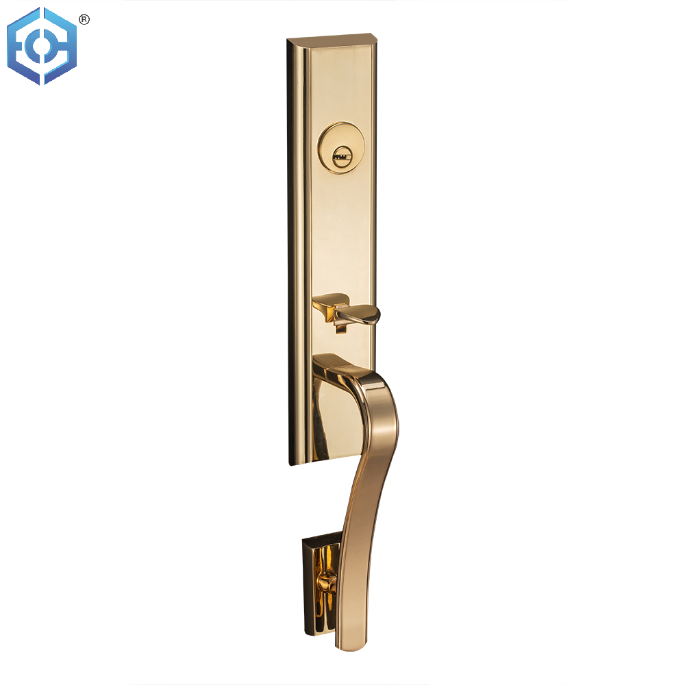 SG Solid Zinc Alloy Single Cylinder Sectional Safety Security Front Entrance Door Lock And Handles Set with Classic Interior Knob 