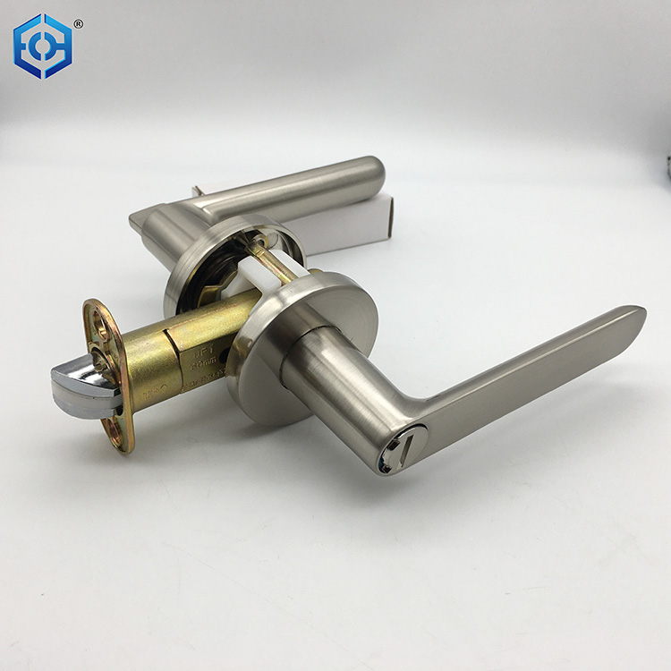 Zinc Alloy Tubular Cylinder Entry Door Key Set Lever Hardware Handle Lock