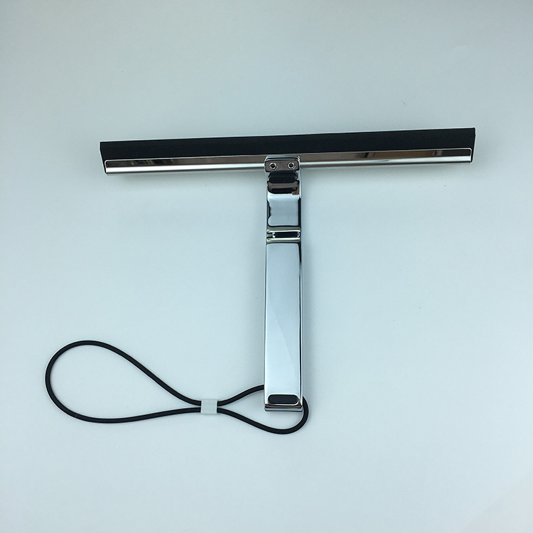 Luxury Square Kitchen Wiper Blade Squeegee for Shower Glass Windows Brass Polished Chrome