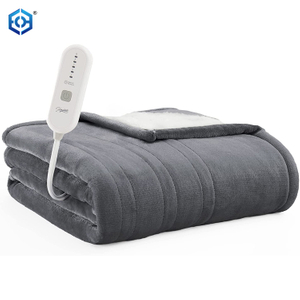 Heated Blanket Electric Throw - 50"x60" Heating Blanket Throw 4 Hours Auto-Off 5 Heat Levels Heat Blanket Over-Heat Protection Flannel Sherpa Heater Blanket Electric