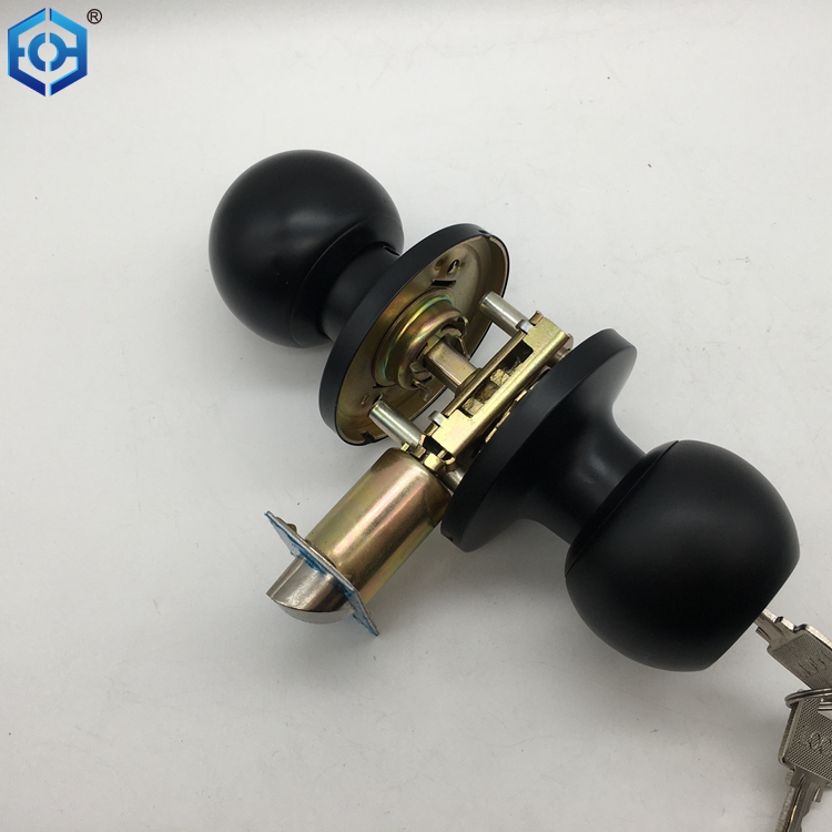 Black Stainless Steel Interior Door Knob Lock Set with Deadbolt