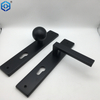 Stainless Steel Door Handles L Shape on Rectangular Shield Plate