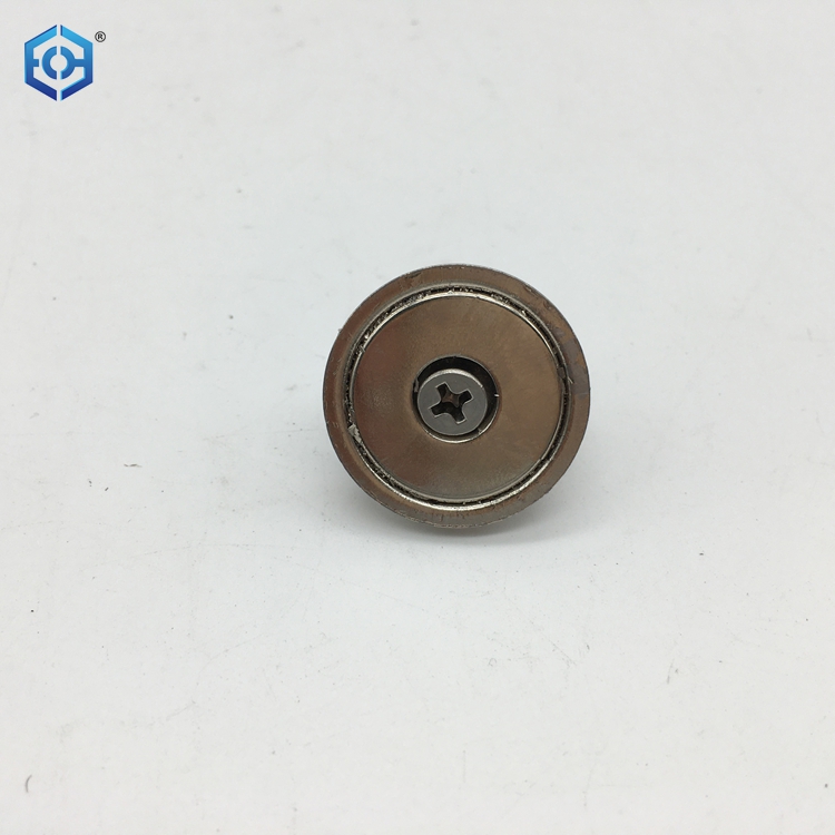 SN Stainless Steel Round Floor Mounted Concealed Magnetic Door Catch