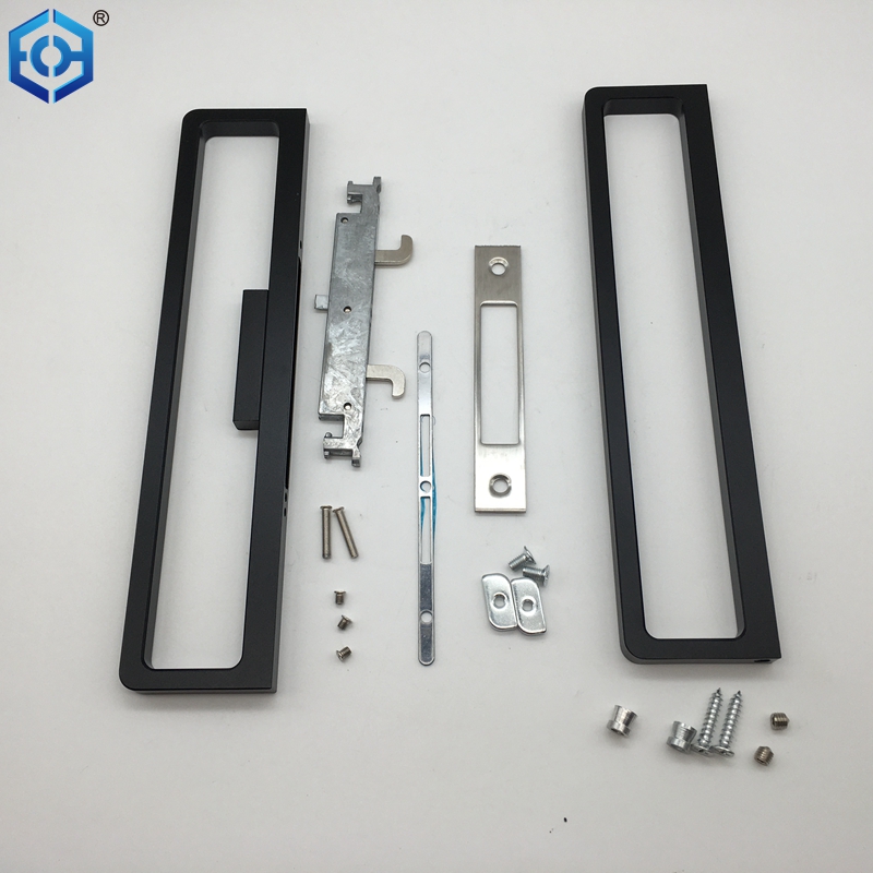 Matte Black Rectangle Thin Aluminum Alloy Sliding Door Lock Buy