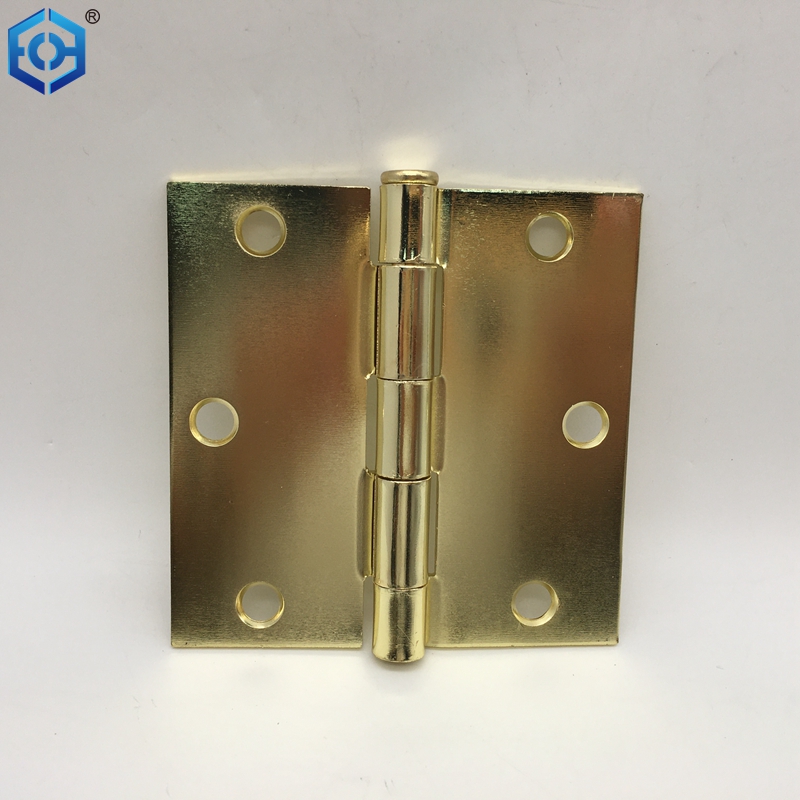 3.5" X 3.5" Plain Bearing 1/4" Radius Corners Mortise Steel Door Hinges