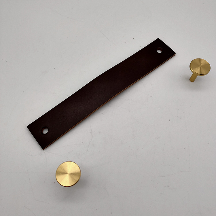 Popular Leather Chrome Brass Handle Kitchen Furniture for Bedroom Cabinet