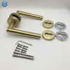 Hot Sale Home Furniture Hardware Brass Round Lever Door Handle With Mortise Lock Cylinder