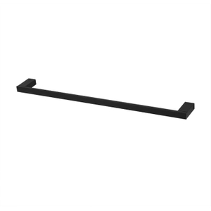 2019 Bathroom Accessories Matte Black Square Stainless Steel Towel Rack Wall Mounted Towel Rail Bar 1 