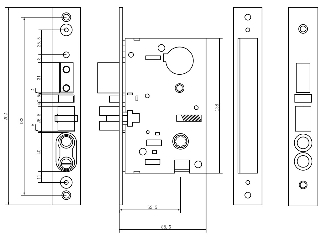 North America Style Heavy Duty Best Outdoor Commercial Mortise Lock