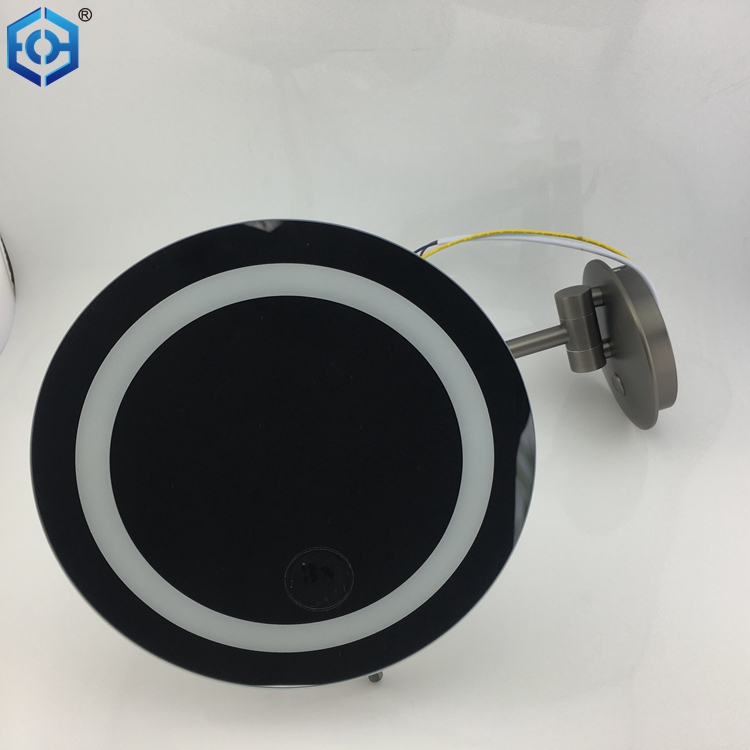 Bathroom Wall Mounted Foldable Vanity Mirror With Lights 