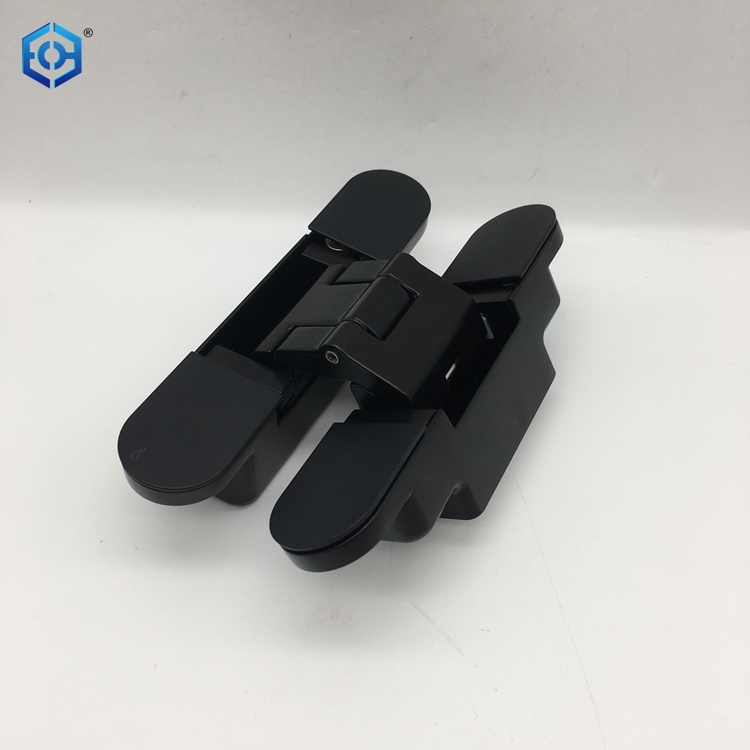 Black 3D Adjustable Self Closing Hydraulic Hidden Concealed Door Hinge
