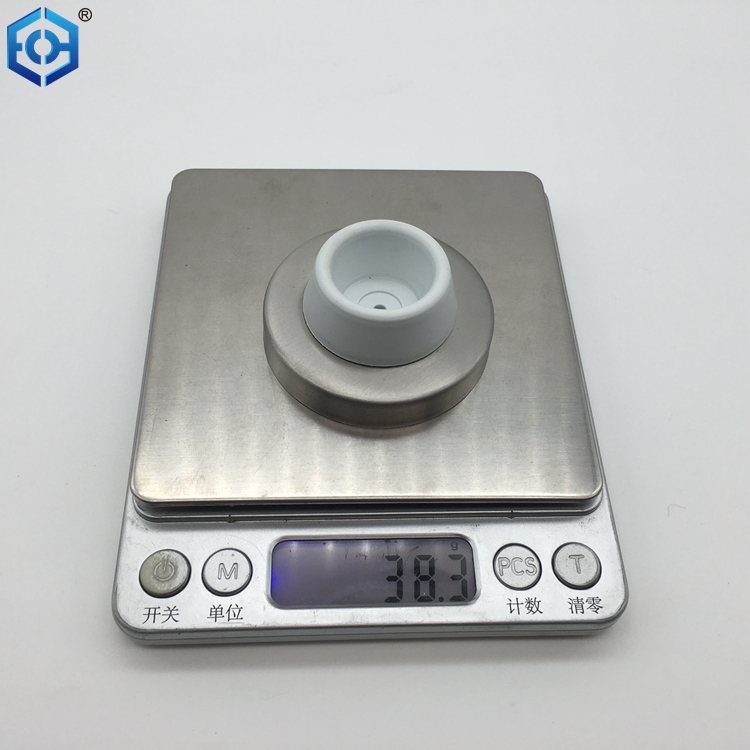 White Rubber Stainless Steel WallMount Door Stop with Rubber Bumper