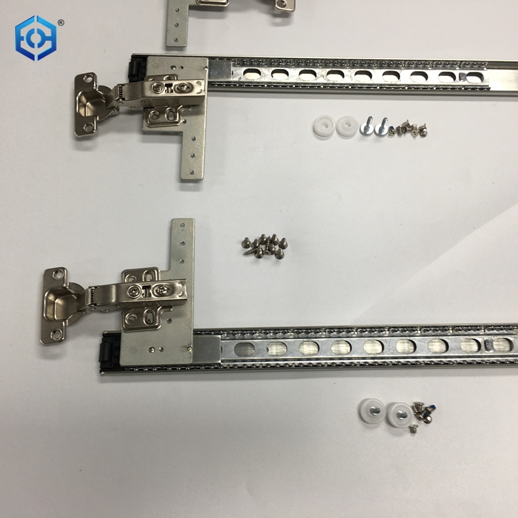 Satin Nickel Pivot Door Slide Hardware Inset Application Self Closing