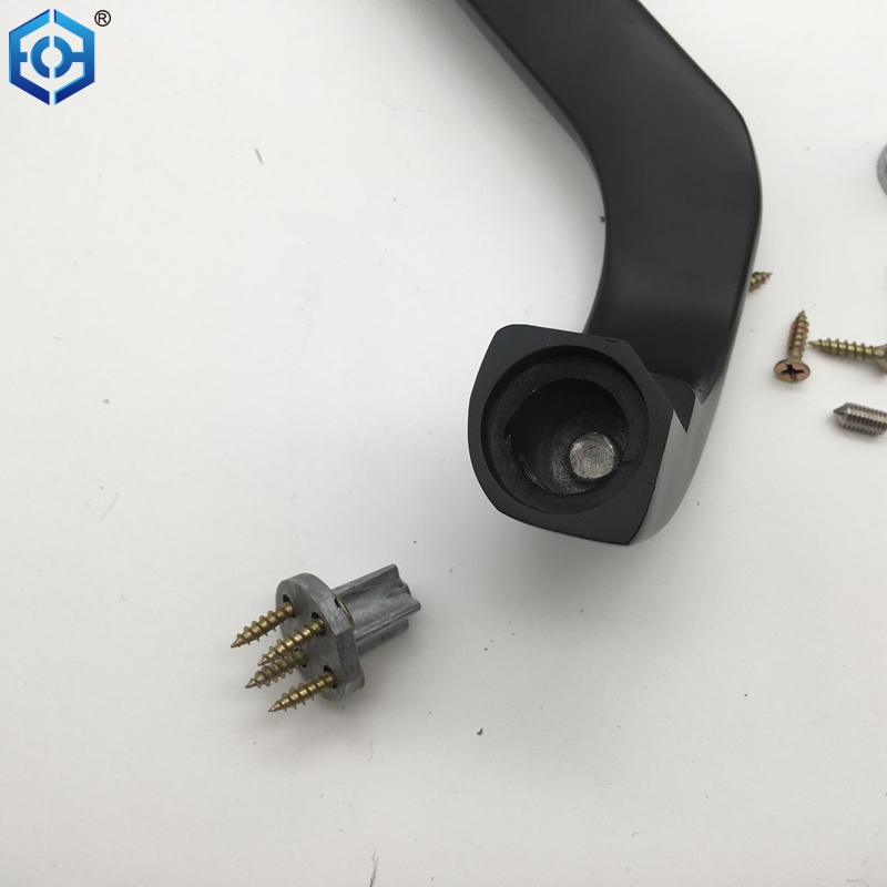 Keyed Black Sliding Patio Door Lock with Double Hook for Aluminum Frame