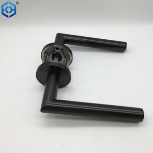 Black Stainless Steel Solid Thin Rose Grade Three Door Handle