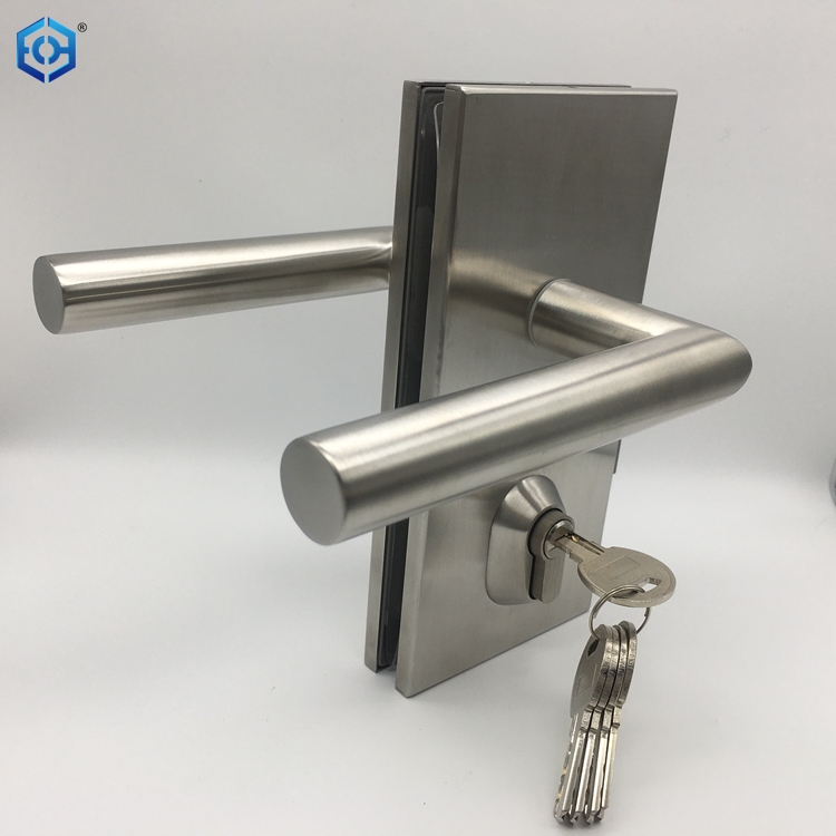 Stainless Steel Swing Mortise Door Lock System Office Security Glass