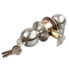  Stainless Steel Push Keyed Bedroom Door Knob Lock Set with Key