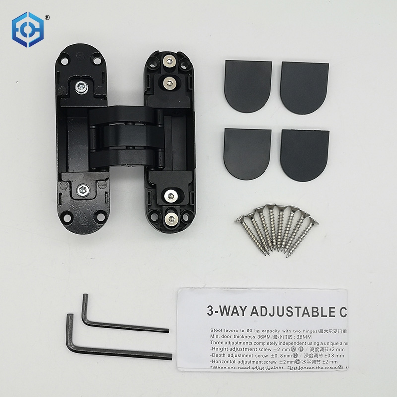 3D Adjustable Black Concealed Hinge for Interior Door Buy Concealed