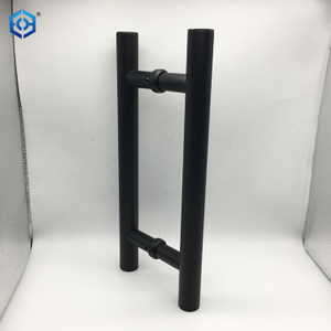 Round Matte Black Stainless Steel Glass Door Handle Interior for Home Matte Paint Black Door Handles Frosted Vintage