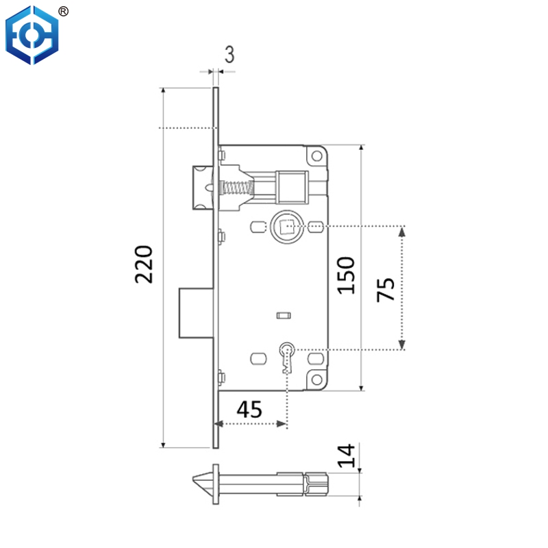 Italian Style 4575 Mortise Lock Mechanical Lock Body with Key Buy