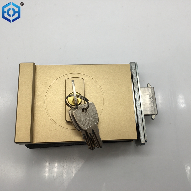 Golden Aluminum Slim Frame Sliding Glass Door Handle Lock - Buy patio ...