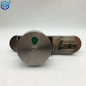 Satin Nickel Zinc Alloy 50mm Round Bathroom Lever Thumbturn And Indicator Release