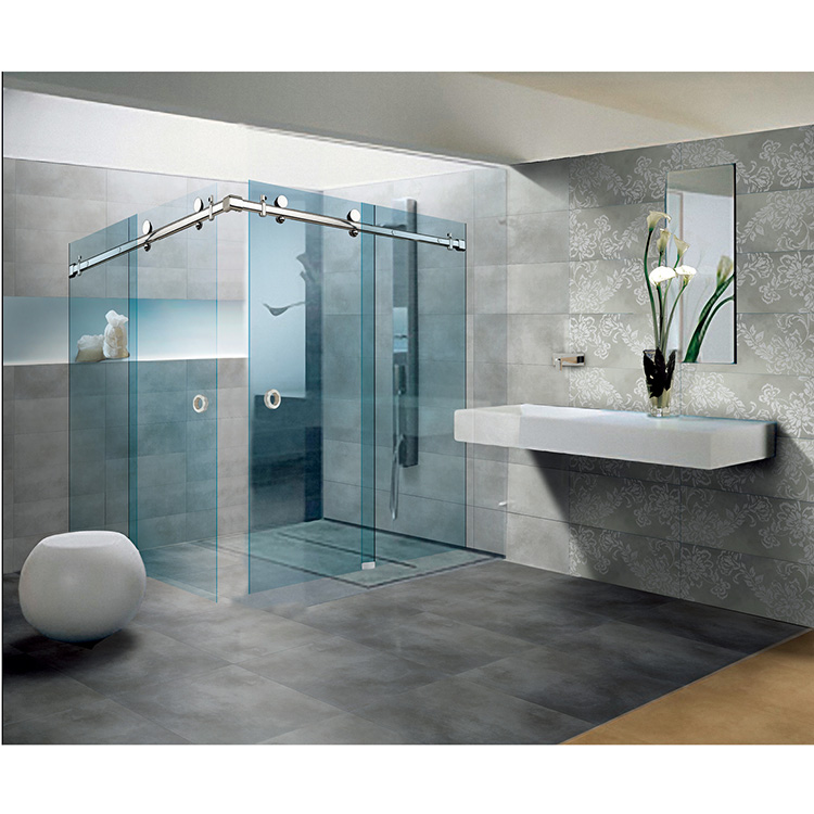Shower Room Stainless Steel Glass Sliding Door Sets Fitting 