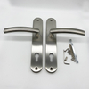 SSS stainless steel plate door lock handle