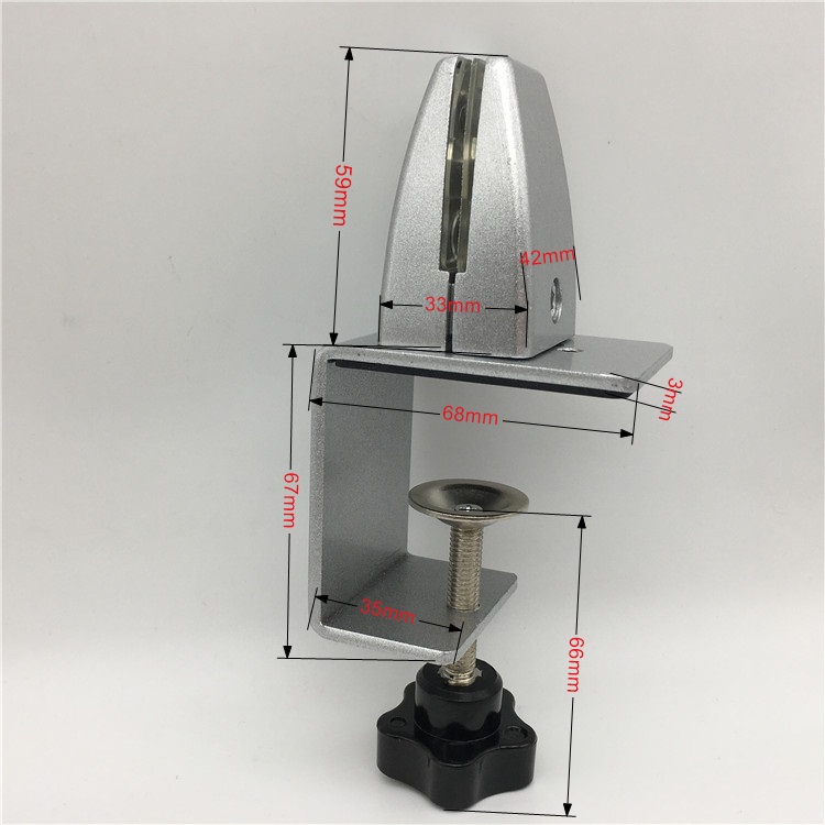 Office Workstation Aluminum Alloy Glass Panel Clamp Railing Glass Shelf Corner Holder Clip