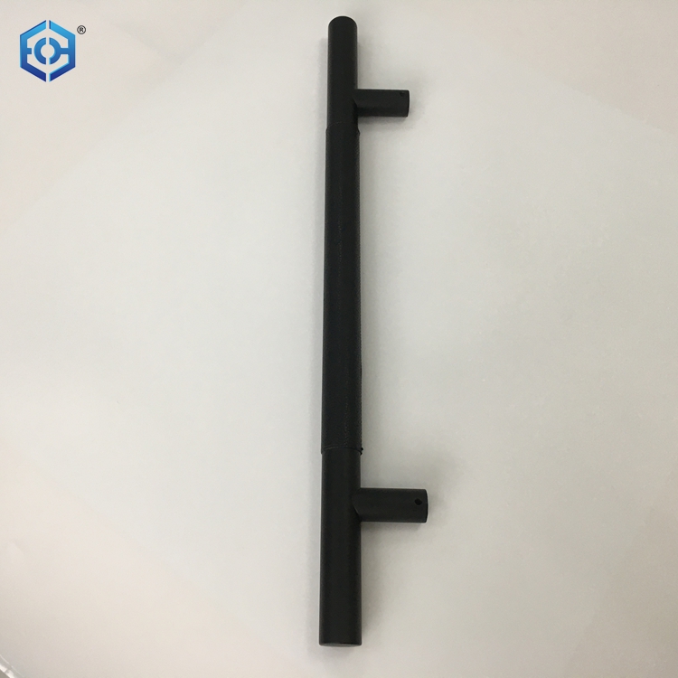 Black Stainless Steel Leather Door Pull Handles for Glass Entry Door