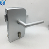 Silver Aluminum Office Glass Door Lock with Handles