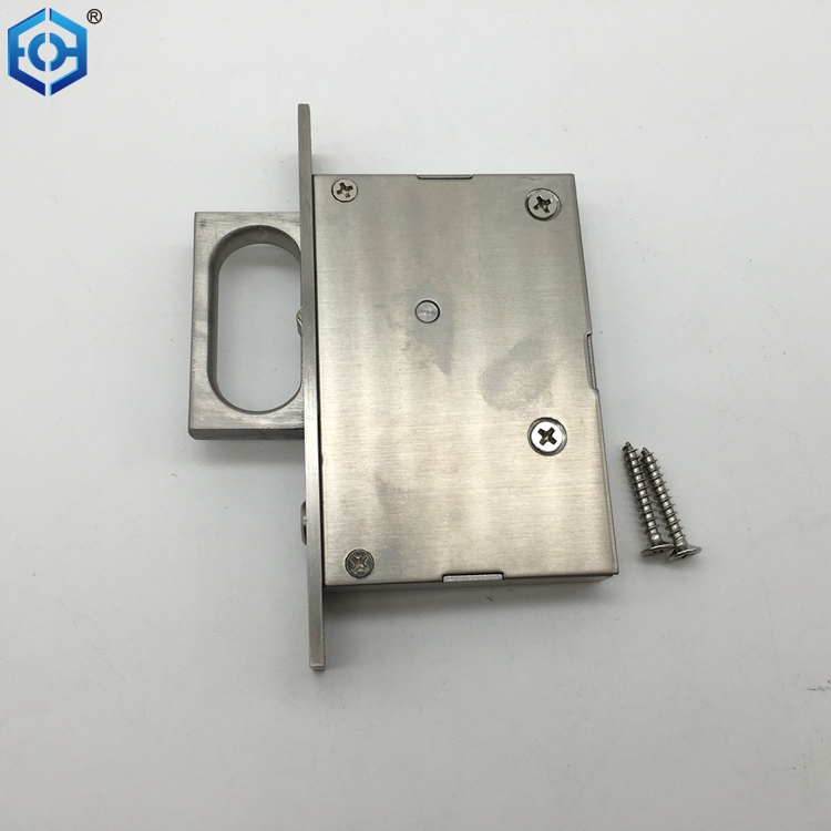 Solid Stainless Steel Pocket Door Sliding Door Mortise Lock with Handle