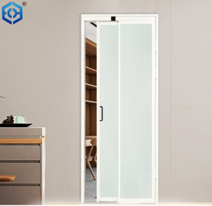 Aluminum Double Open Folding Swing 2 Panels PT Fireproof Sliding Door for Kitchen And Bathroom