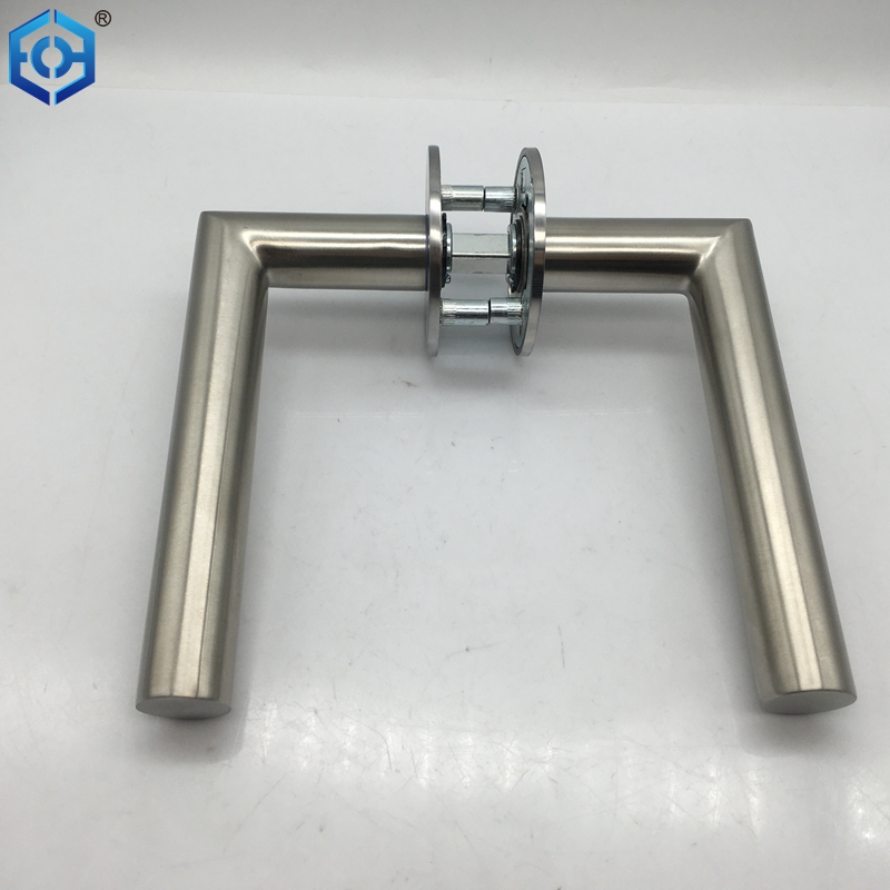 Stainless Steel Modern Door Handle On Round Rose Buy garage