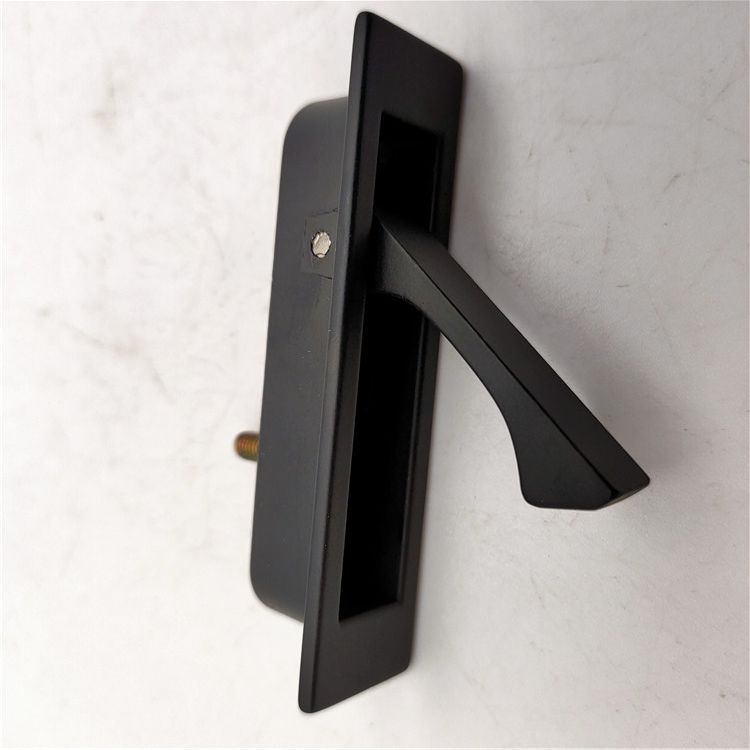 Black Zinc Alloy Cabinet Furniture Concealed Wardrobe Drawer Flush Pull Handle