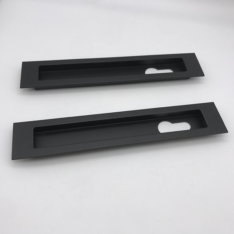Black Stainless Steel New Style Recessed Furniture Hhardware Concealed Flush Pull Handle
