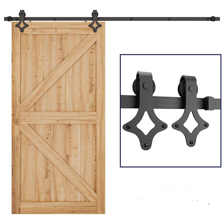 Modern Interior Solid Wood Sliding Pocket Door Barn Door Hardware