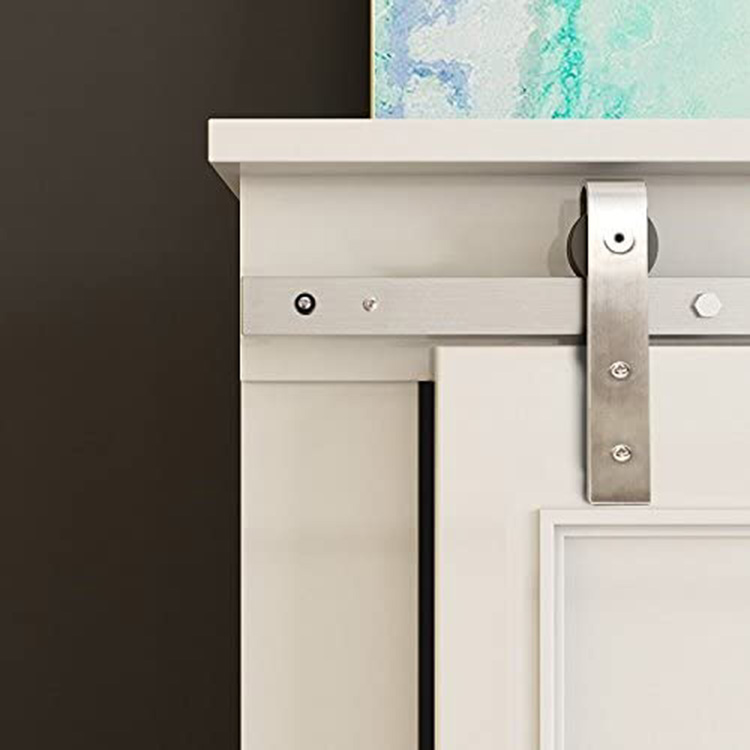 Satin Nickel Stainless Steel Mini Sliding Barn Door Hardware for Cabinets