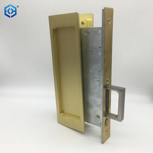 Zinc Alloy Modern Rectangular Privacy Pocket Door Mortise Lock