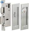 Accurate Pocket Door Privacy Lock Set with Rectangular Flush Pulls