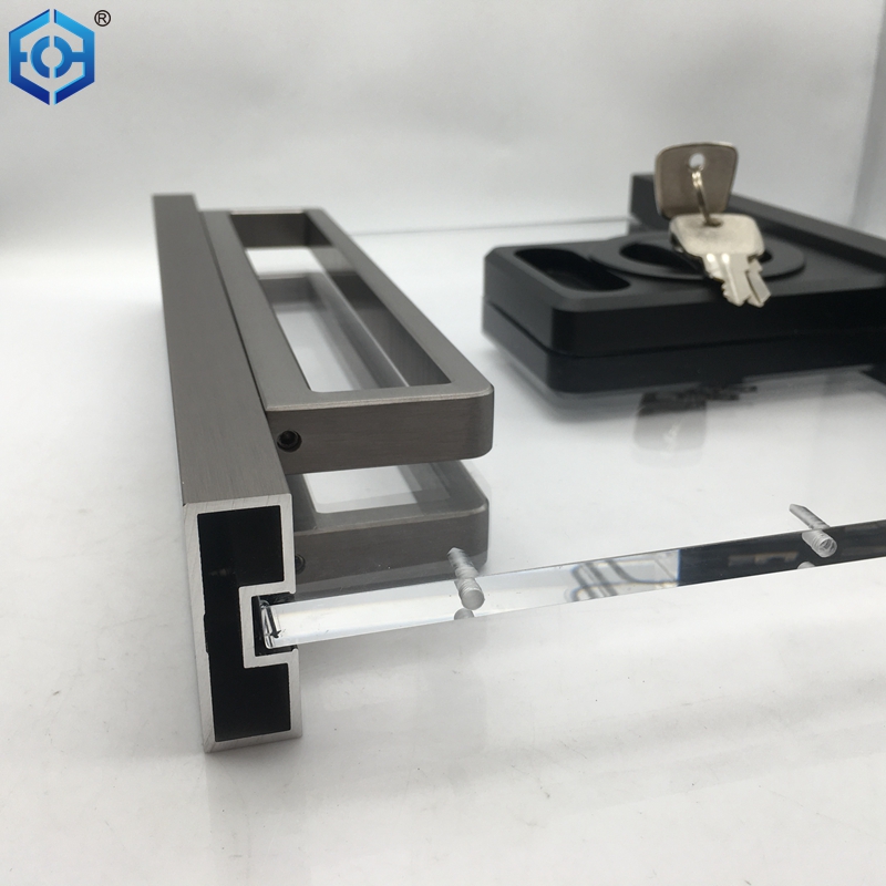 Sliver Grey Aluminium Sliding Door Handles And Locks For Slim Frame