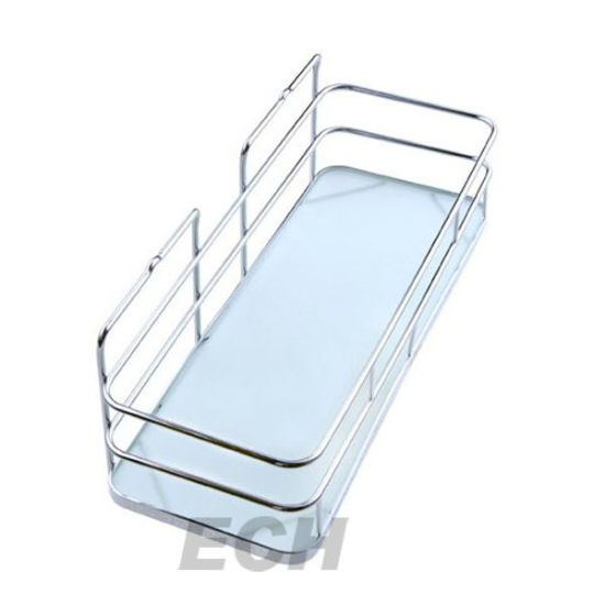 Stainless Steel Bathroom Decorative Glass Shelf (GHY-8977)