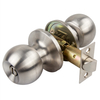 Stainless Steel BK Push Button Lock Bathroom Door Knob with Lock