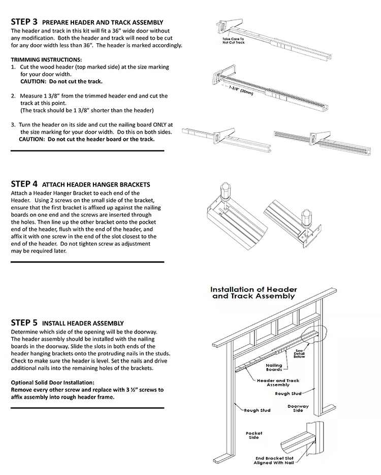 How to install pocket door? EC HARDWARE