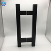 Black Hollow Stainless Steel H Style Square Tube Glass Door Pull Handles