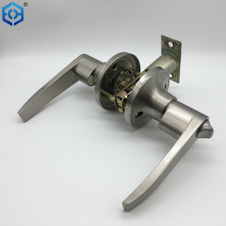 SN Zinc Alloy Privacy Interior Door Lock Set Door Lever Handle